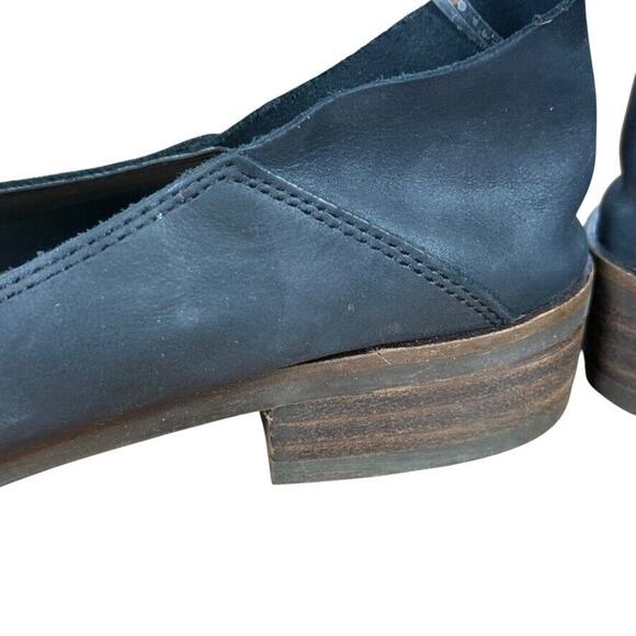 Lucky Brand Cahill Women Black Leather Slip On Loafers Flats Shoes Round Toe 7.5 - Picture 4 of 16